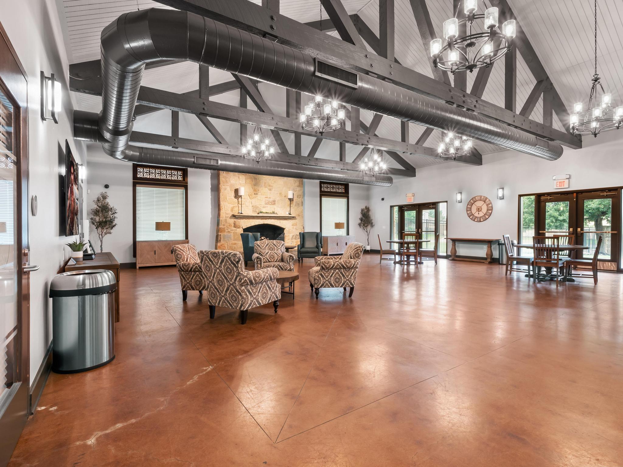 Interior view of the Blackhawk clubroom.